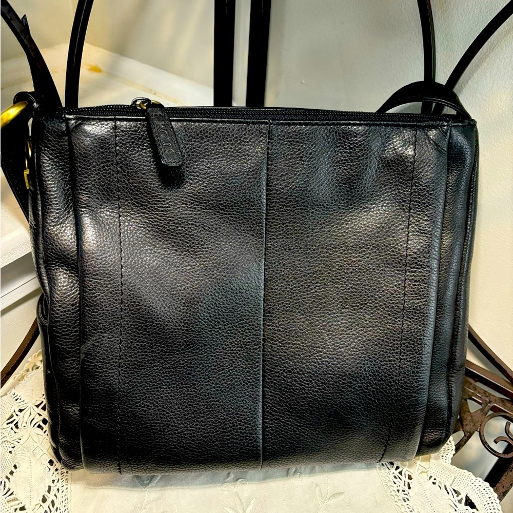 Rolfs Black Leather Shoulder Bag